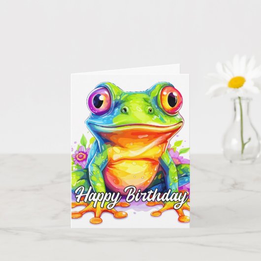 Niedliche kleine Froggie Karte (Kleine Pflanze)