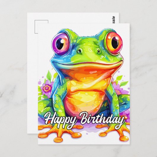 Niedliche kleine Froggie Postkarte (Vorne/Hinten)
