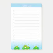 Niedliche kleine Frösche, die die Post-it-Notizen Post-it Klebezettel (Vorderseite)