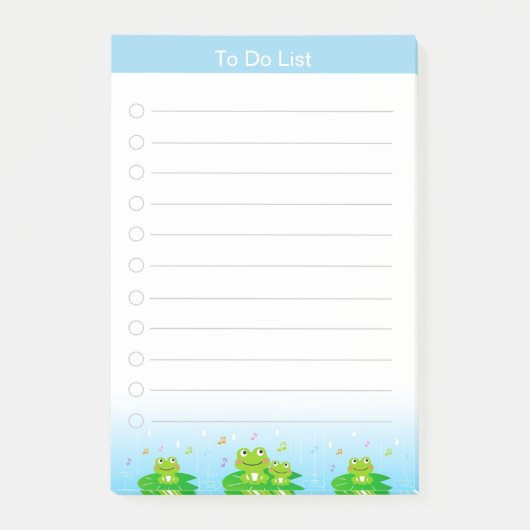 Niedliche kleine Frösche, die die Post-it-Notizen  Post-it Klebezettel (Vorderseite)