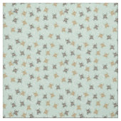 Niedliche kleine Frösche, Naturgrün Stoff (Muster)