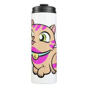 NIEDLICHE KLEINE Fuchsia UND BEIGE KÜCHE Thermosbecher