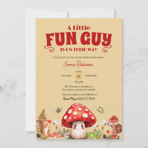 Niedliche Kleine FunGuy Fall Schnecke Mushroom Kin Einladung