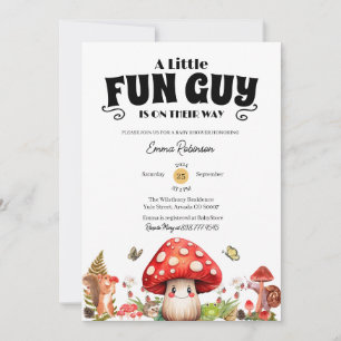 Niedliche Kleine FunGuy Fall Snail Mushroom Kinder Einladung