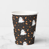 Niedliche kleine Geister Halloween-Papiertassen Pappbecher (Rückseite)