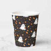 Niedliche kleine Geister Halloween-Papiertassen Pappbecher (Vorderseite)