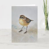 Niedliche Kleine Gelbe Warbler Bird Art Note Card Karte (Vorderseite)