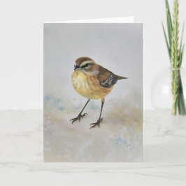 Niedliche Kleine Gelbe Warbler Bird Art Note Card Karte