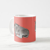 Niedliche kleine graue Schlaf-Donkey-Fohlen Kaffeetasse (Vorderseite Links)