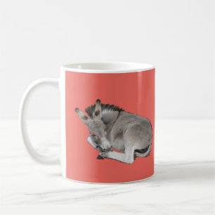 Niedliche kleine graue Schlaf-Donkey-Fohlen Kaffeetasse