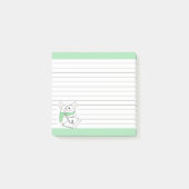 Niedliche kleine Hamster Monogram Green Notes Post-it Klebezettel (Vorderseite)