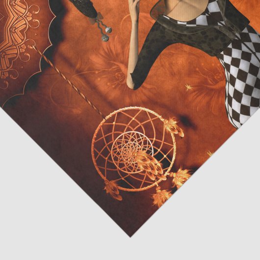 Niedliche kleine Harlequin Seidenpapier (Ausschnitt)