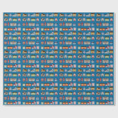 Niedliche kleine Häuser Geschenkpapier (Flach)