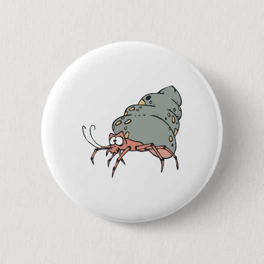 niedliche kleine Hermitkrabbe Button (Vorderseite)