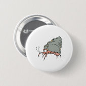 niedliche kleine Hermitkrabbe Button (Vorne & Hinten)