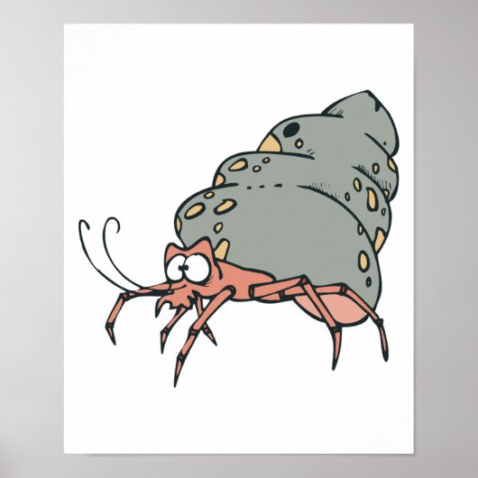 niedliche kleine Hermitkrabbe Poster (Vorne)