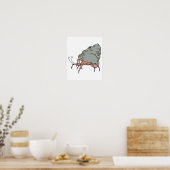 niedliche kleine Hermitkrabbe Poster (Küche)