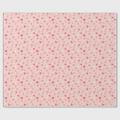 Niedliche kleine Herzen in Rosa Geschenkpapier (Flach)