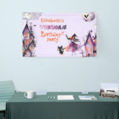 Niedliche kleine Hexe Spooktacular Geburtstagspart Banner (Messeveranstaltung)