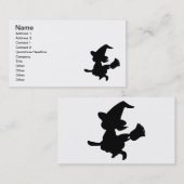 Niedliche kleine Hexe Visitenkarte (Vorne/Hinten)