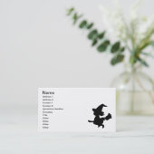 Niedliche kleine Hexe Visitenkarte (Stehend Vorderseite)