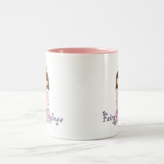 Niedliche kleine Hübsche Märchenprinzessin Zweifarbige Tasse (Mittel)
