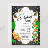 Niedliche kleine Hummel Geburtstagsbienen Einladung (Vorderseite)