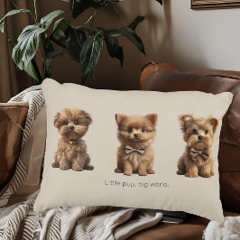 Niedliche kleine Hunde | Liebhaber des Hundes Dekokissen