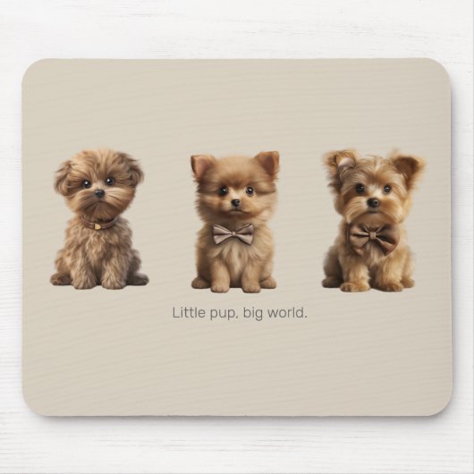 "Niedliche kleine Hunde 🐶 Mousepad (Vorne)