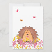 Niedliche Kleine Igel Babydusche Einladung (Rückseite)