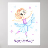 Niedliche kleine Ingwer Ballerina Poster (Vorne)