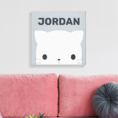 Niedliche kleine Katze mit Leinwand des Personalis (Insitu (Wohnzimmer))