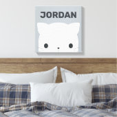 Niedliche kleine Katze mit Leinwand des Personalis (Insitu (Schlafzimmer))