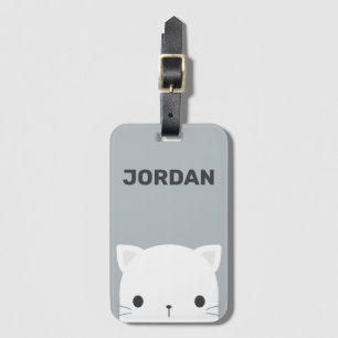 Niedliche kleine Katze mit Personalisiertem Namen Gepäckanhänger
