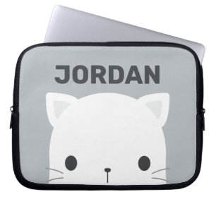 Niedliche kleine Katze mit Personalisiertem Namen Laptopschutzhülle