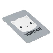 Niedliche kleine Katze mit Personalisiertem Namen Magnet (Rechte Seite)