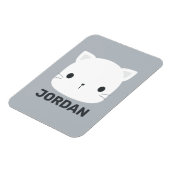 Niedliche kleine Katze mit Personalisiertem Namen Magnet (Linke Seite)