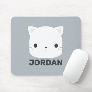 Niedliche kleine Katze mit Personalisiertem Namen Mousepad