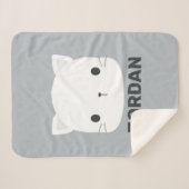 Niedliche kleine Katze mit Personalisiertem Namen Sherpadecke (Vorderseite (Horizontal))
