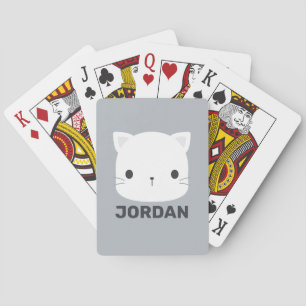 Niedliche kleine Katze mit Personalisiertem Namen Spielkarten