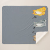 Niedliche Kleine Katzen Kätzchen Cartoon Musik Sherpadecke (Vorderseite (Horizontal))