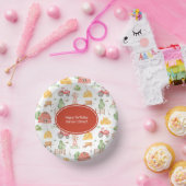 Niedliche kleine Kinder Bauer Muster glücklich Geb Pappteller (Party)