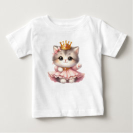 Niedliche kleine Kitten Princess Baby T-shirt