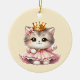 Niedliche kleine Kitten Princess Keramik Ornament