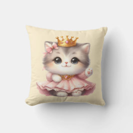 Niedliche kleine Kitten Princess Kissen