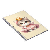 Niedliche kleine Kitten Princess Notizblock (Rechte Seite)