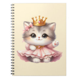 Niedliche kleine Kitten Princess Notizblock