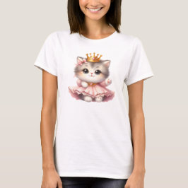Niedliche kleine Kitten Princess T-Shirt