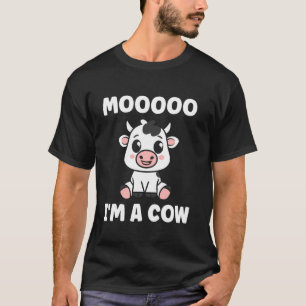 Niedliche kleine Kuh Lustiger Spruch mooo ich bin T-Shirt