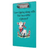 niedliche kleine Kuh-Zwischenwand Klemmbrett (Links)